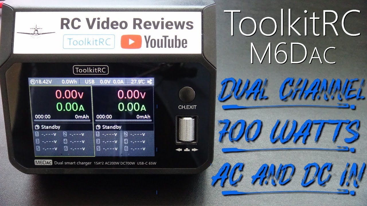 ToolkitRC M6Dac Dual Channel AC DC LiPo Battery Charger First Look