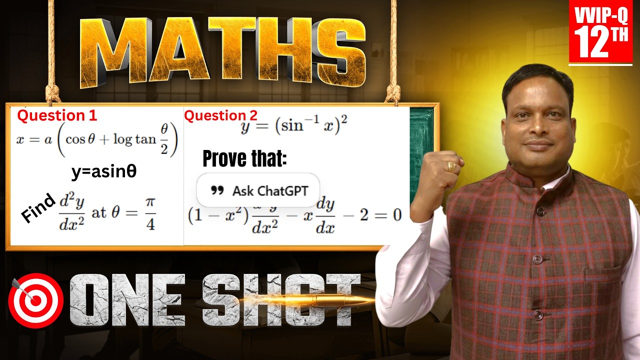 DIFFERENTIATION: Technique of Arranging Second Order Derivatives ( CBSE 12th – 5 Marks Question)
