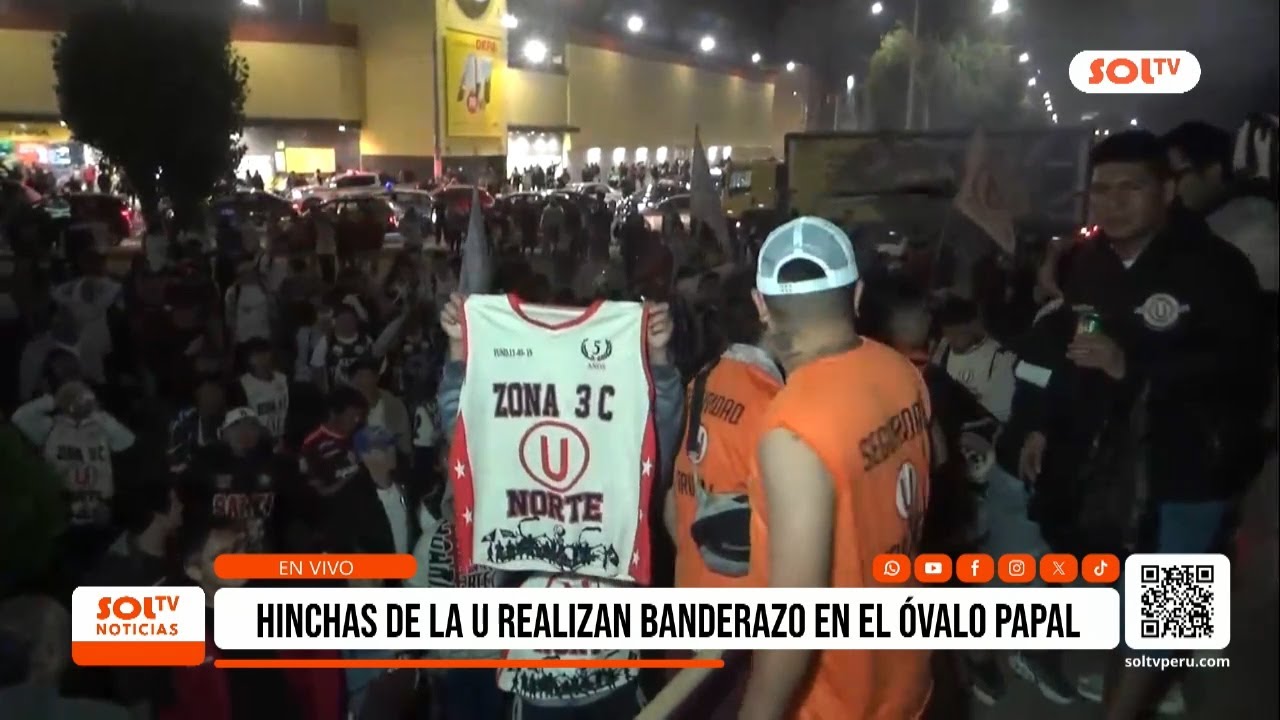 Trujillo: hinchas de Universitario realizan banderazo en Ov. Papal a un día previo del partido