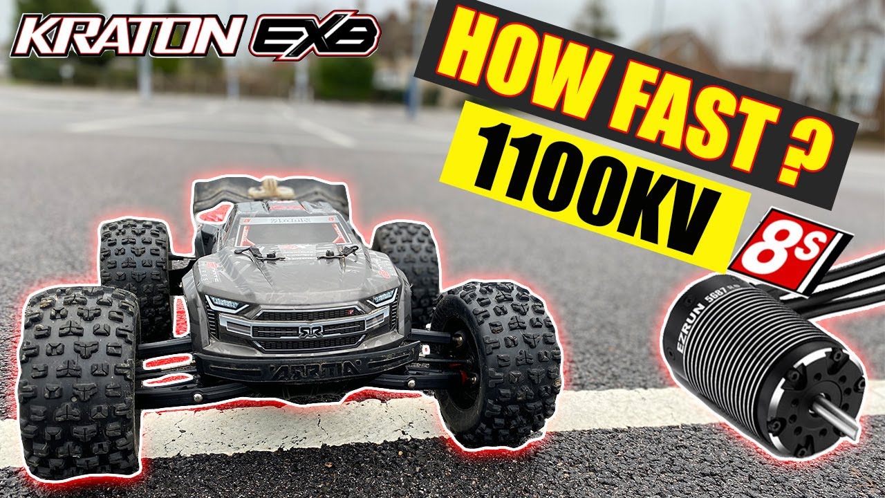 Kraton EXB 1100kv 8s Speed Test and Big Air