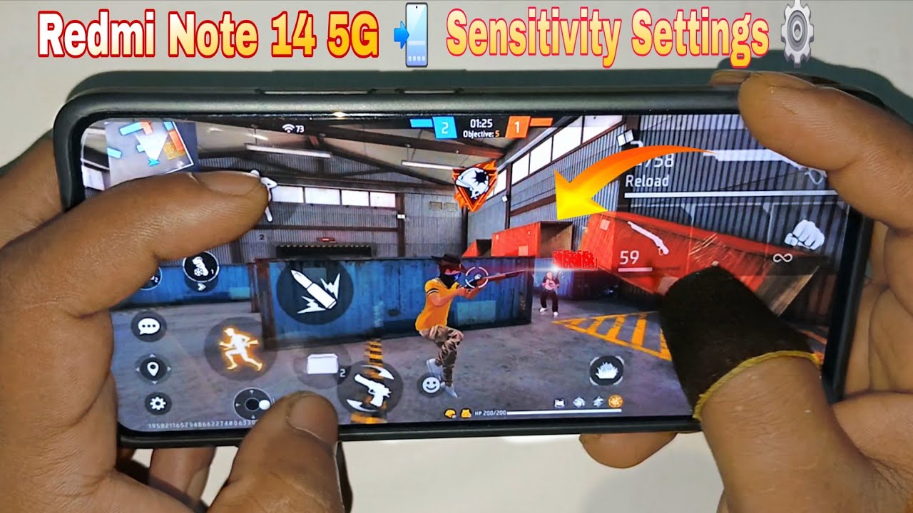Redmi Note 14 5G 📲 Sensitivity Settings ⚙️ Free Fire Max | ff handcam gameplay 🤩