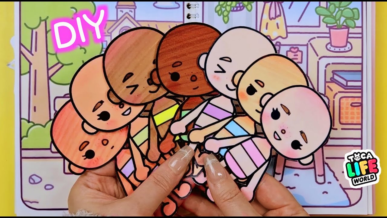 Paper DIY ✨ Toca Boca Quiet Book Preppy Outfits #asmr #종이놀이 #tutorial