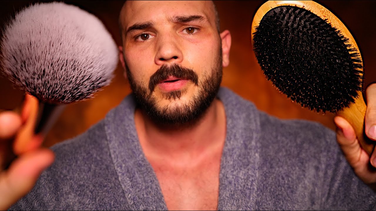ASMR Brushing Your Pain Away (ASMR for Sleep) Safest Place in ASMR ✨ Face Brushing - Hair Brushing