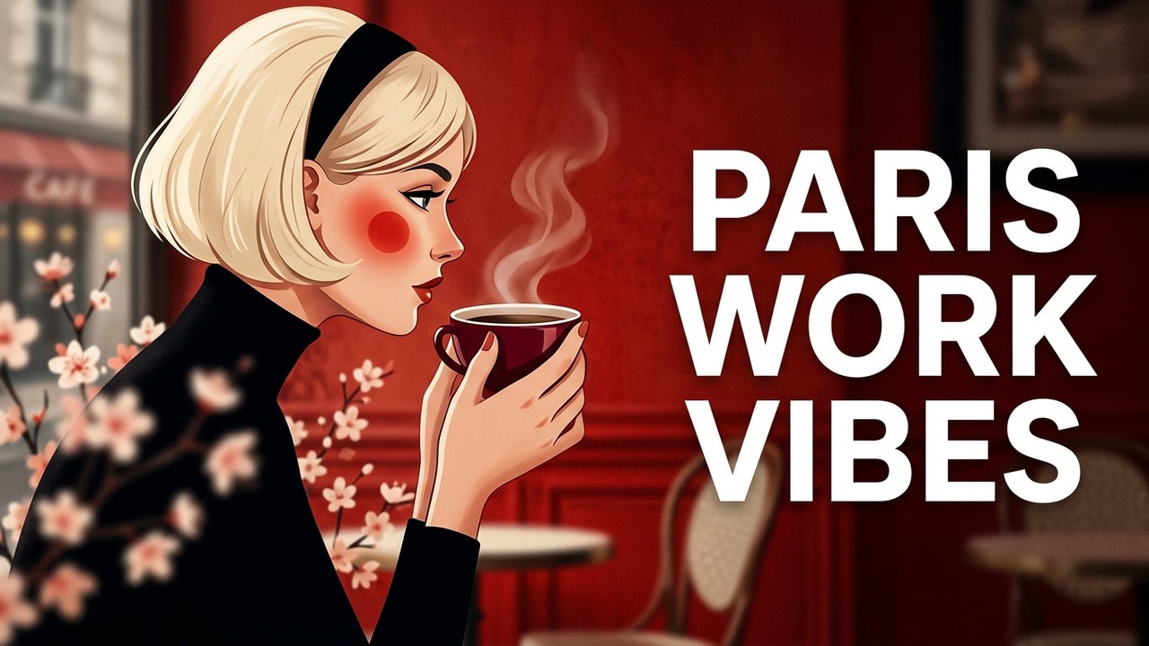 cozy french | morning coffee cat vintage jazz