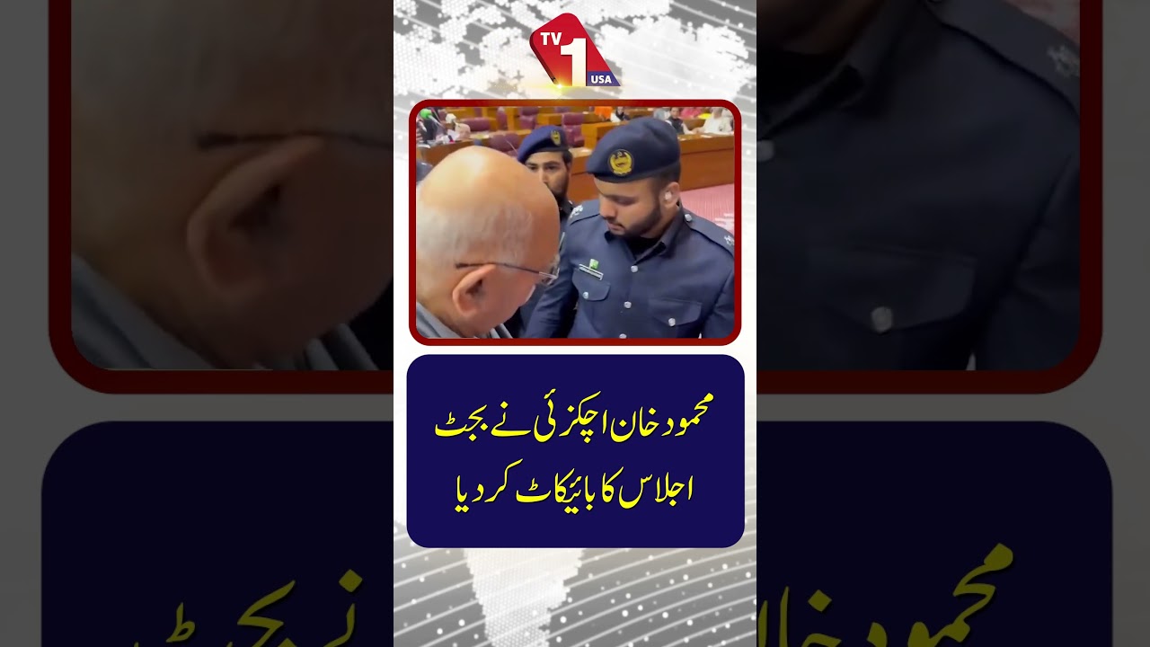 Mahmood Khan Achakzai Boycotts Budget Session | TV One USA