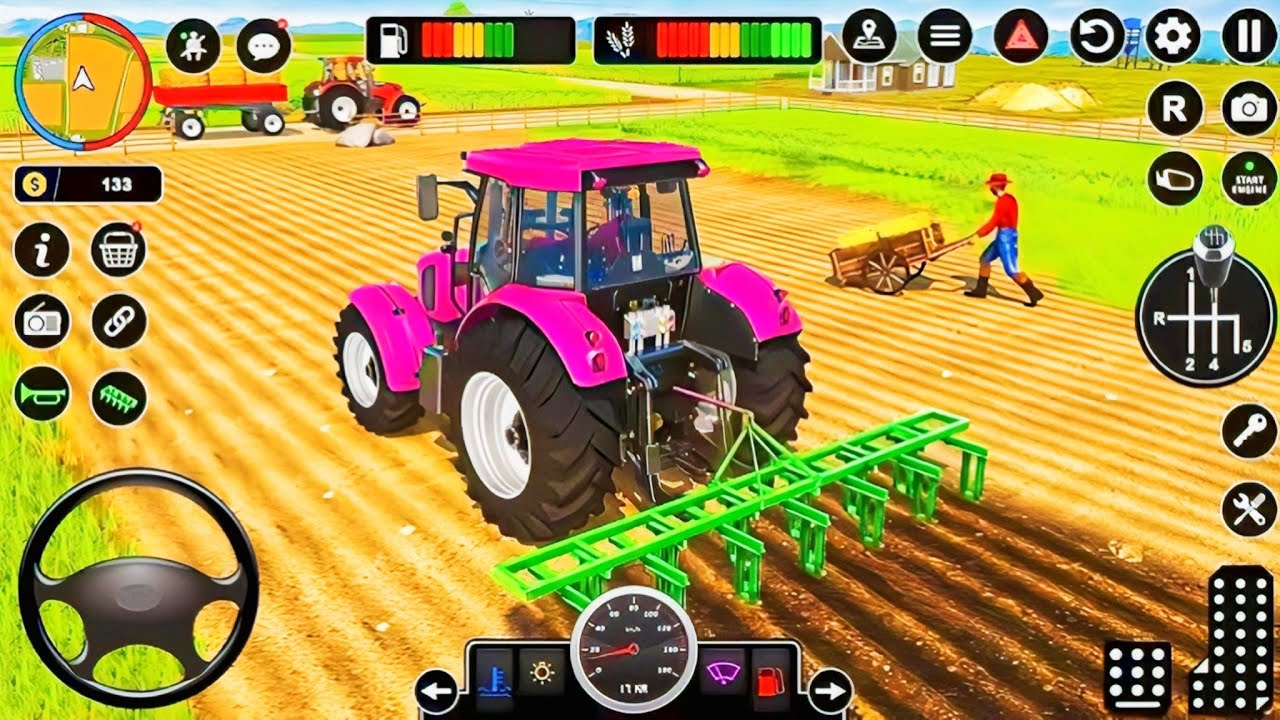 Modern Tractor Farming Driving Simulator 3D - New Tractor Games - Android Gameplay 