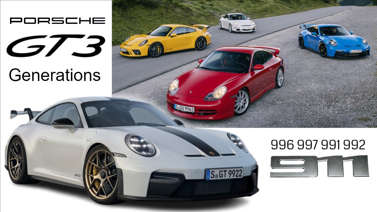 Porsche 911 GT3 Generations 996 997 991 992