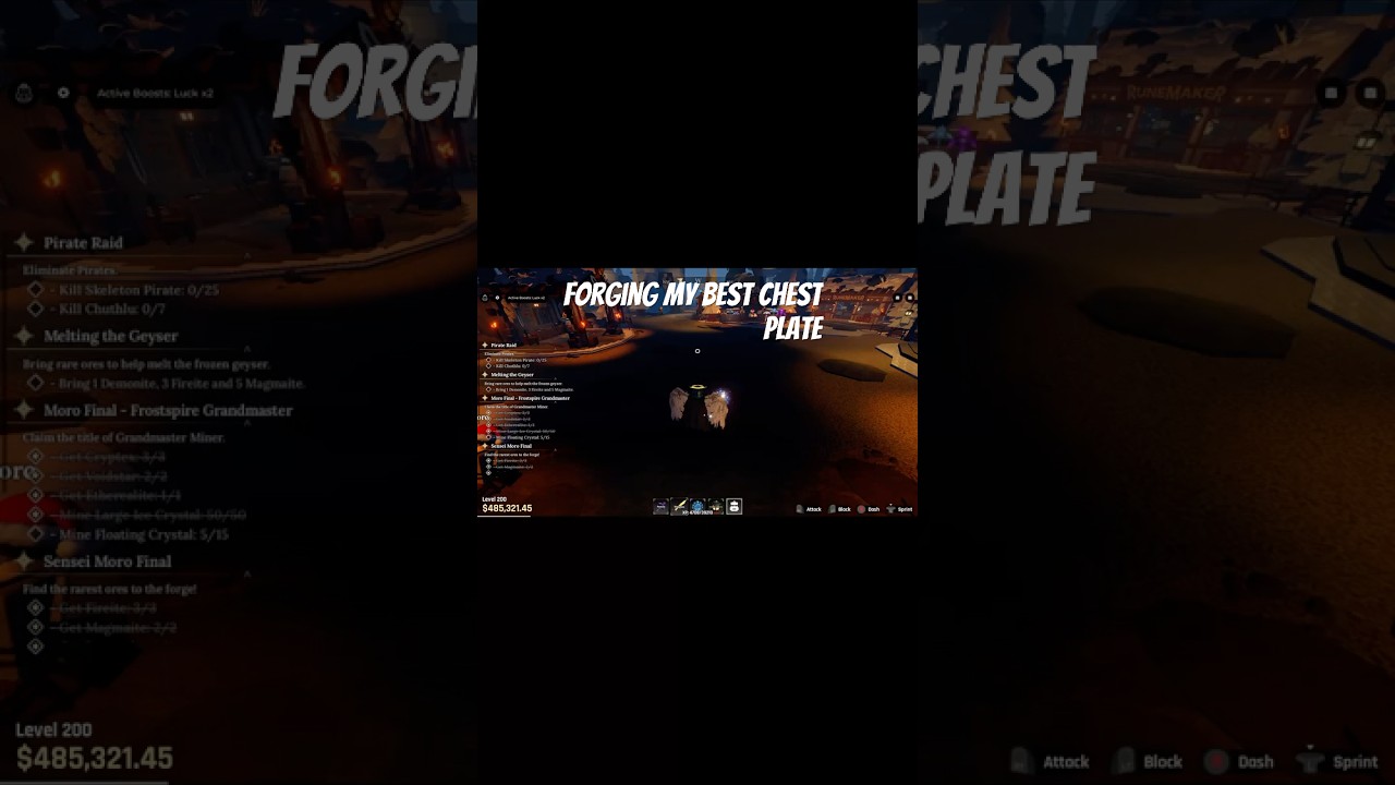 FORGING MY BEST ARMOR IN THE FORGE  