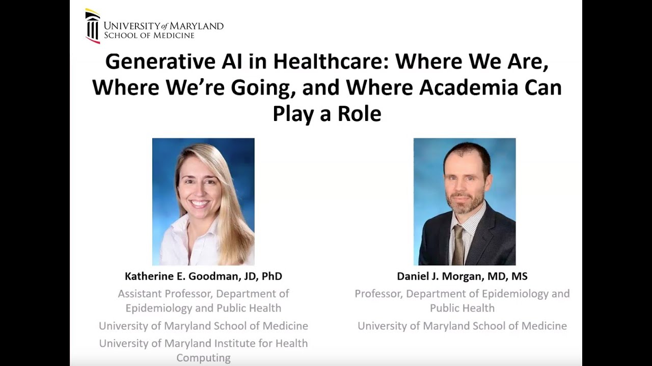 Generative Al in Healthcare: Where We Are, Where We're Going, and Where Academia Can Play a Role