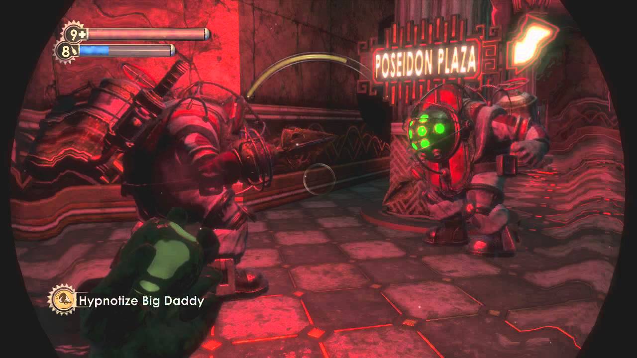 Bioshock - 2 Bouncer Big Daddies Fighting