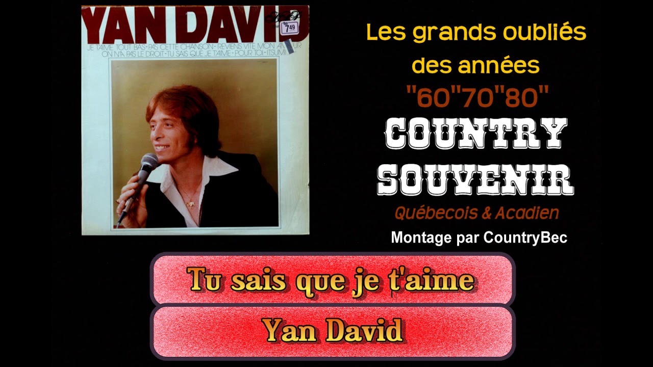 Tu sais que je t'aime - Yan David