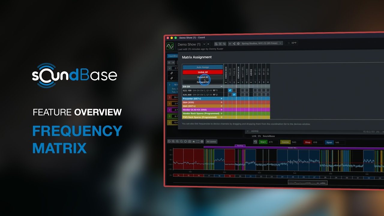 SoundBase Channel Assignment Matrix: Faster, Smarter RF Routing