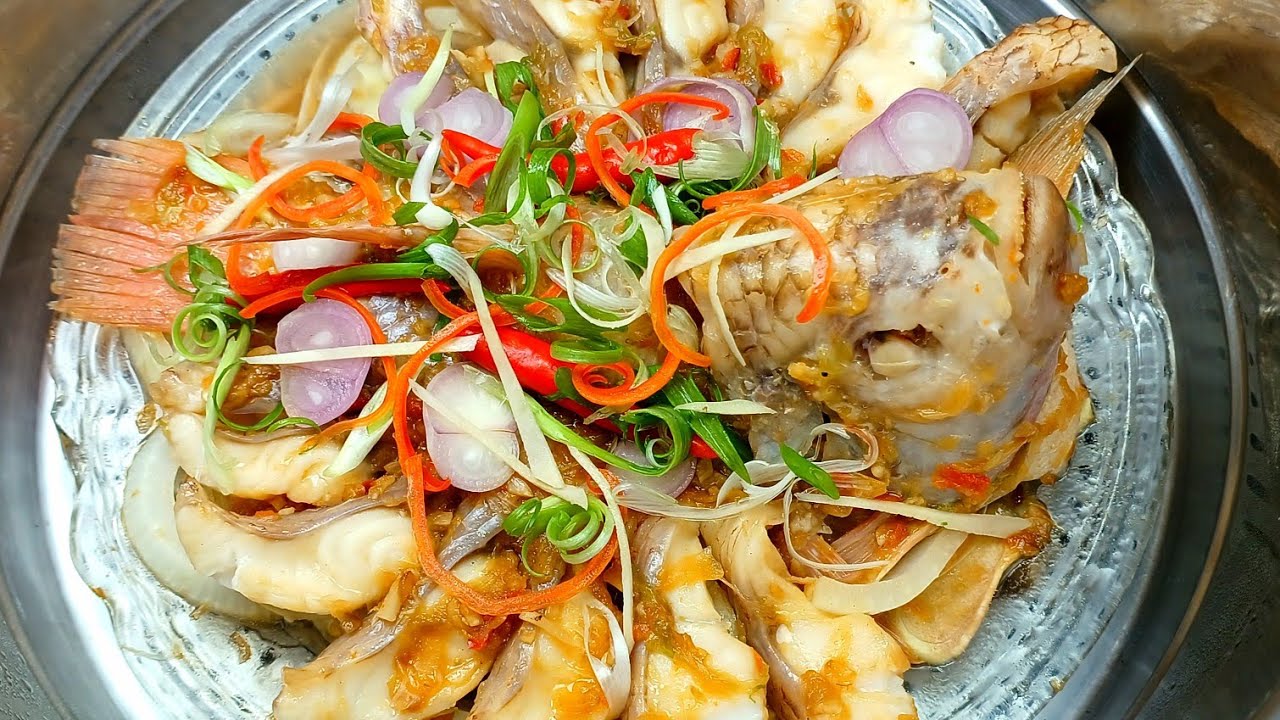CÁ ĐIÊU HỒNG HẤP Cách Làm cá điêu hồng hấp hành tây nước tương thơm ngon không tanh