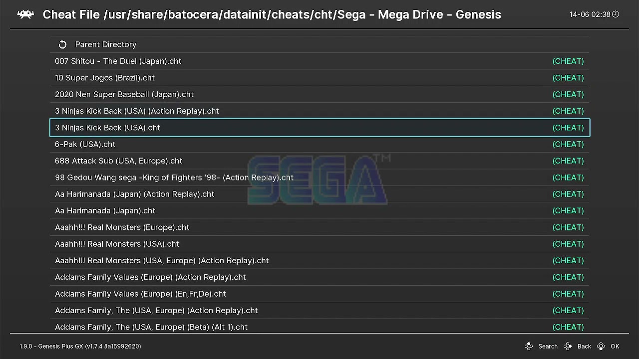 How to add cheats on Batocera