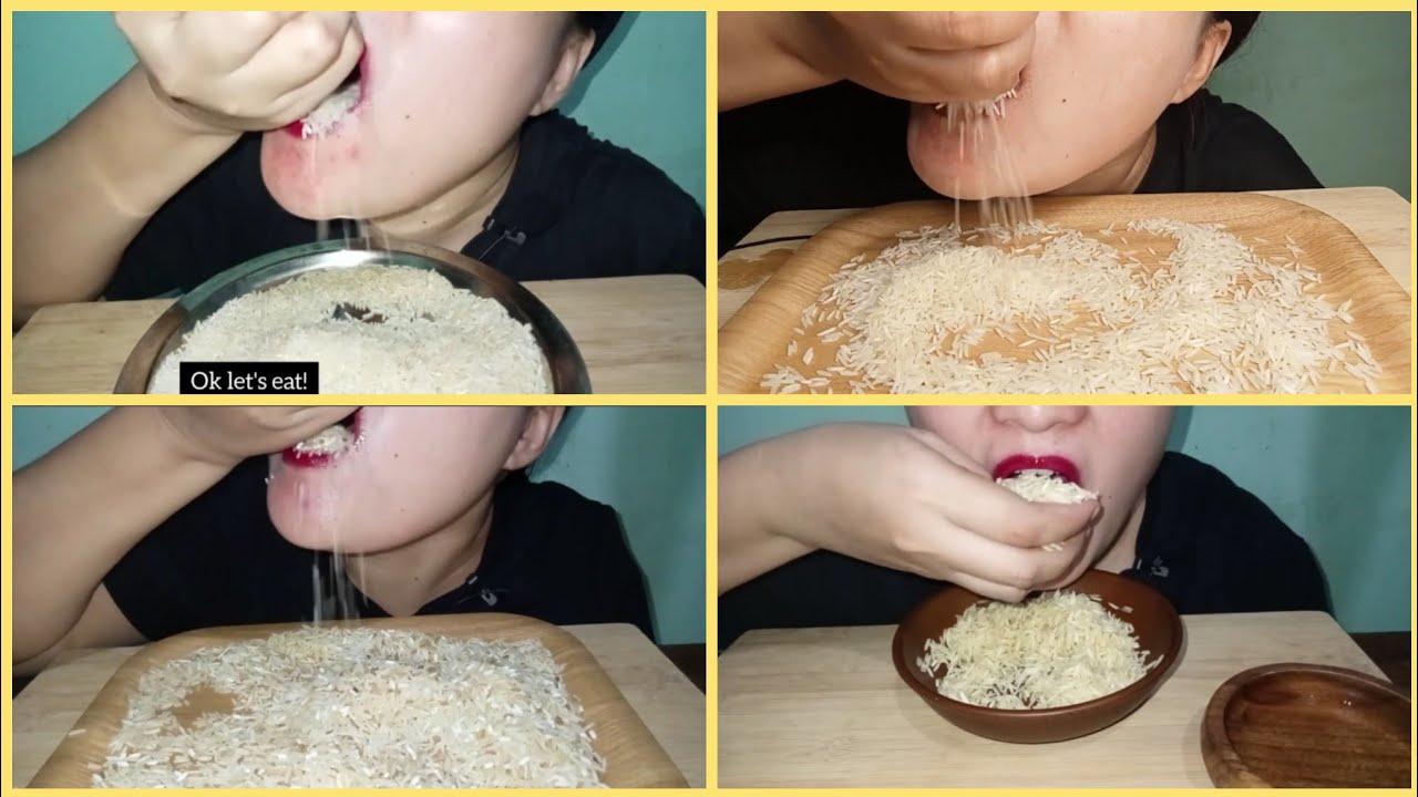 COMPILATION ASMR EATING RAW MIXED RICE||BY MY HAND| MY COMPILATION|FOCUS BY FEED & SWALLOW