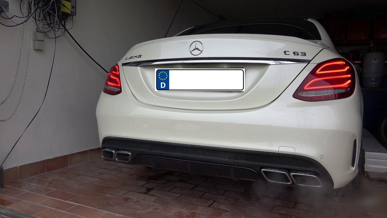 Mercedes-AMG C63 Cold Start V8 Exhaust Sound W205