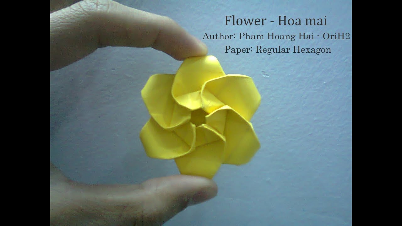 Tutorial How to make flower - hoa mai Pham Hoang Hai by Paper Ph2