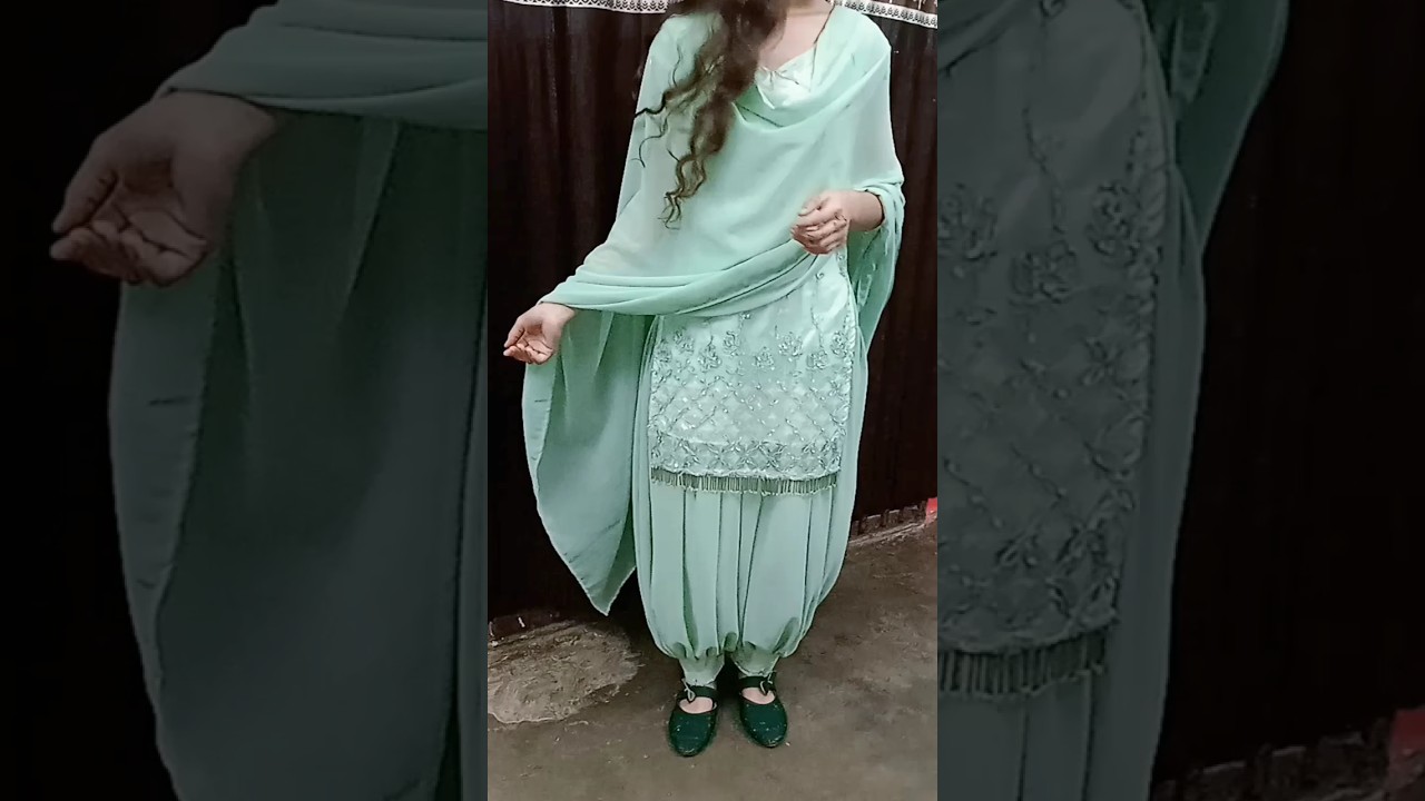Afghani dress design cutting and stitching 😍😍✨  #sharar #eiddress #pakistanichiffon #shalwarkameez