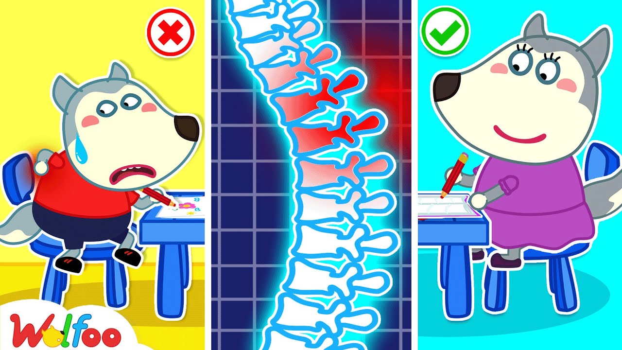 Sit Right – Stay Healthy! 💺 Wolfoo & Mommy Learn Proper Posture | Wolfoo Family