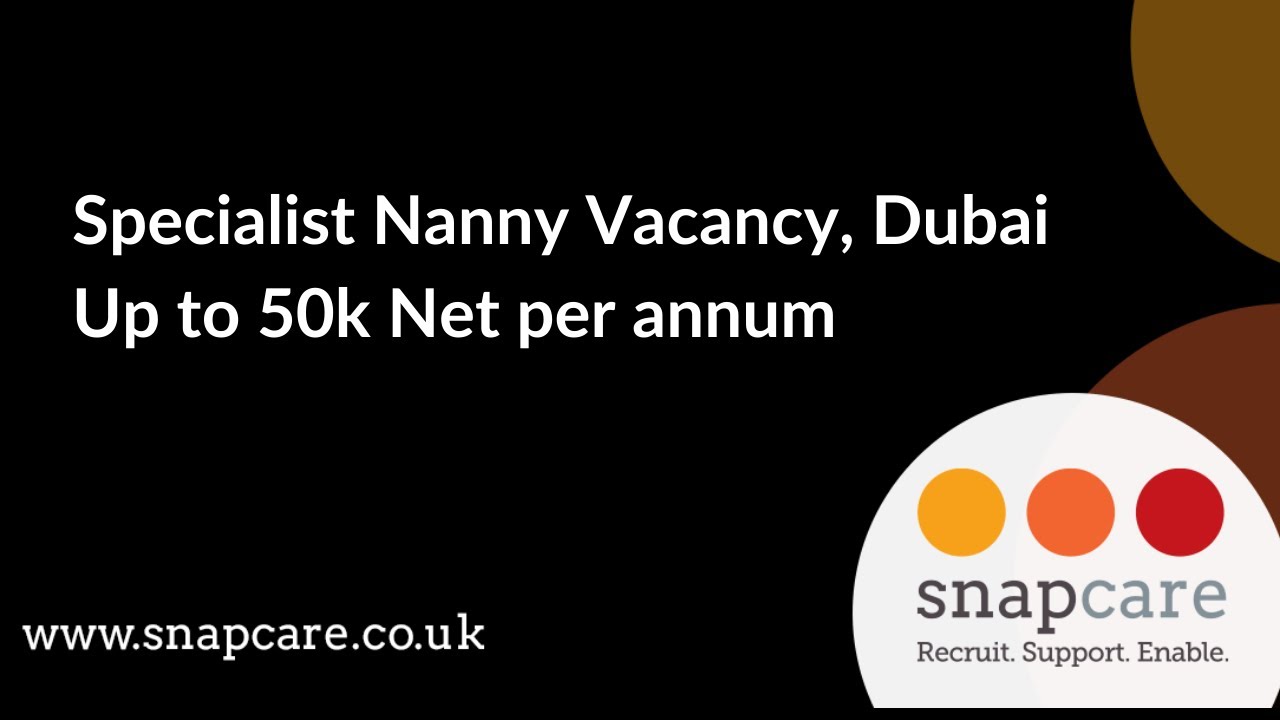 Specialist Nanny Vacancy (autism) in Dubai