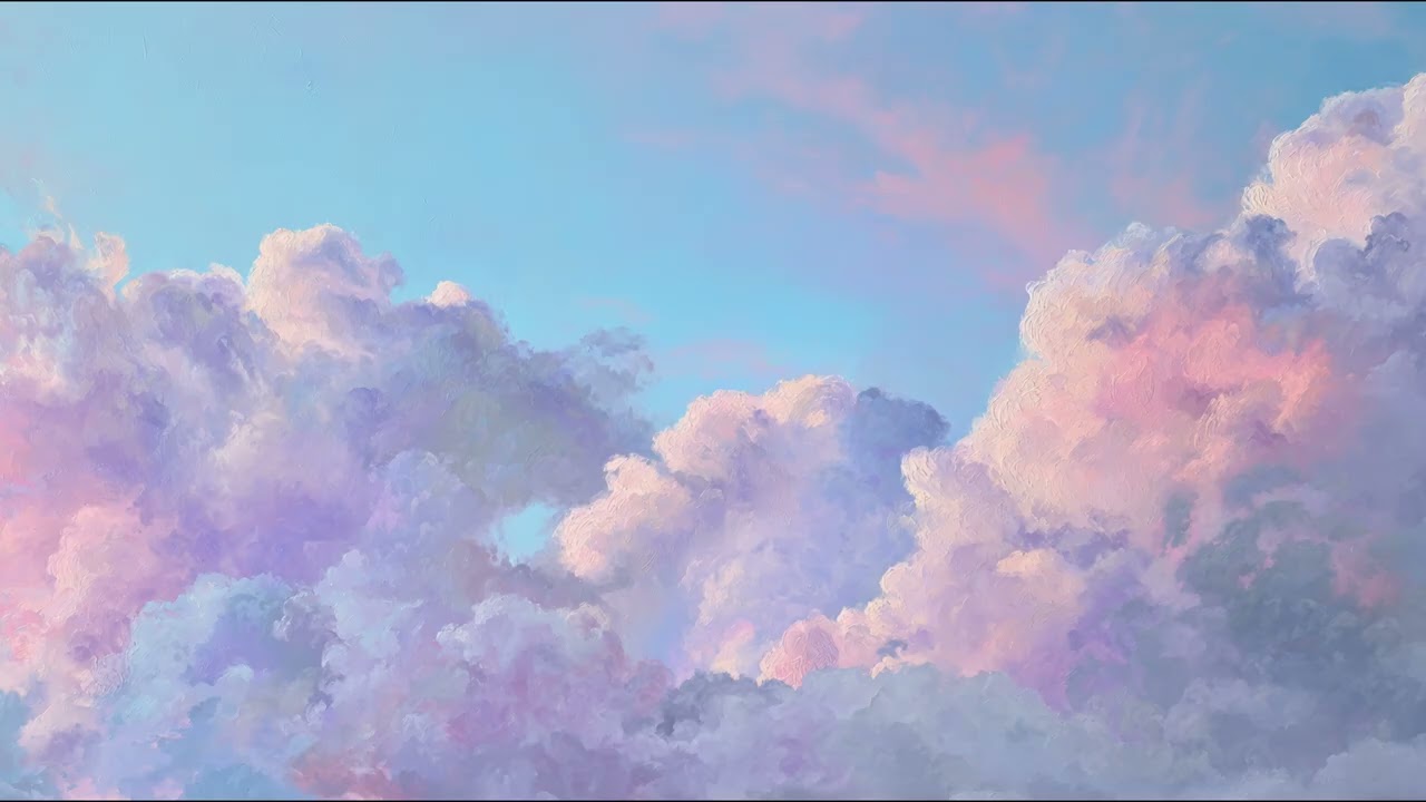 Dreamy Sky Pastel Clouds TV Art 4K ☁️ Soft Cloud Scene, Cozy Cloudscape Screensaver