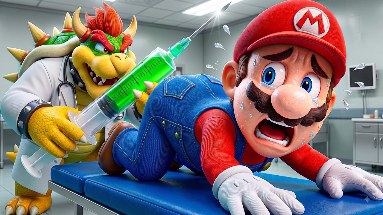 Mario Is Afraid of the Shot... Bowser&rsquo;s Trap 😱💉 Super Mario Odyssey Story