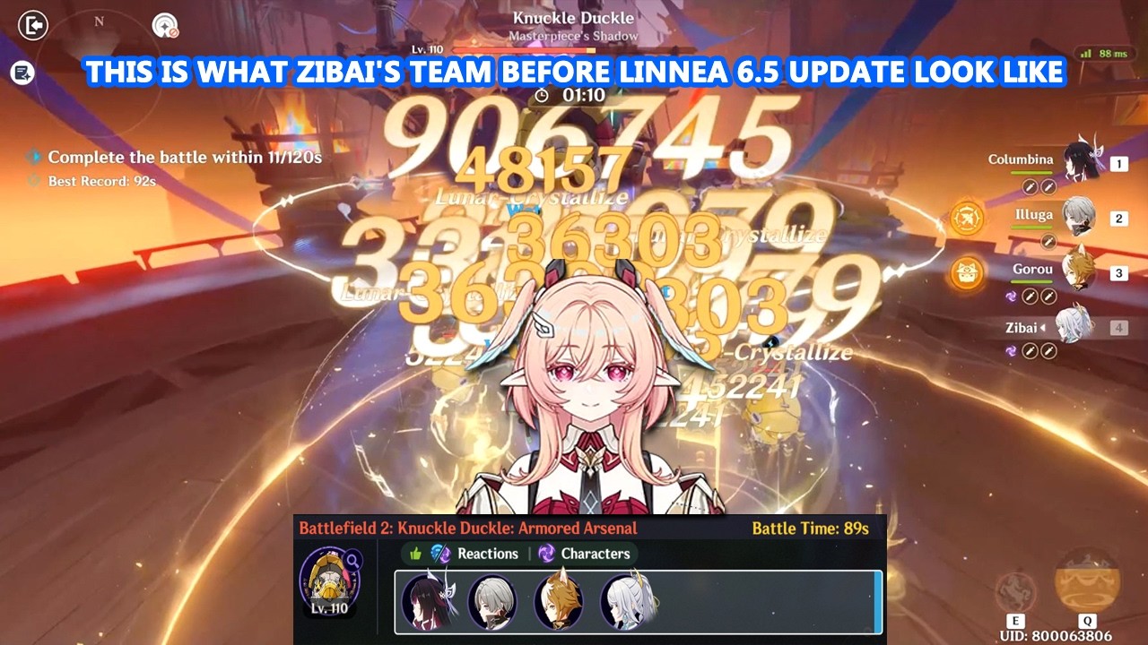 This is what Zibai's Team before Linnea 6.5 Update Look Like | 6.4 Stygian Onslaught Dire 89s