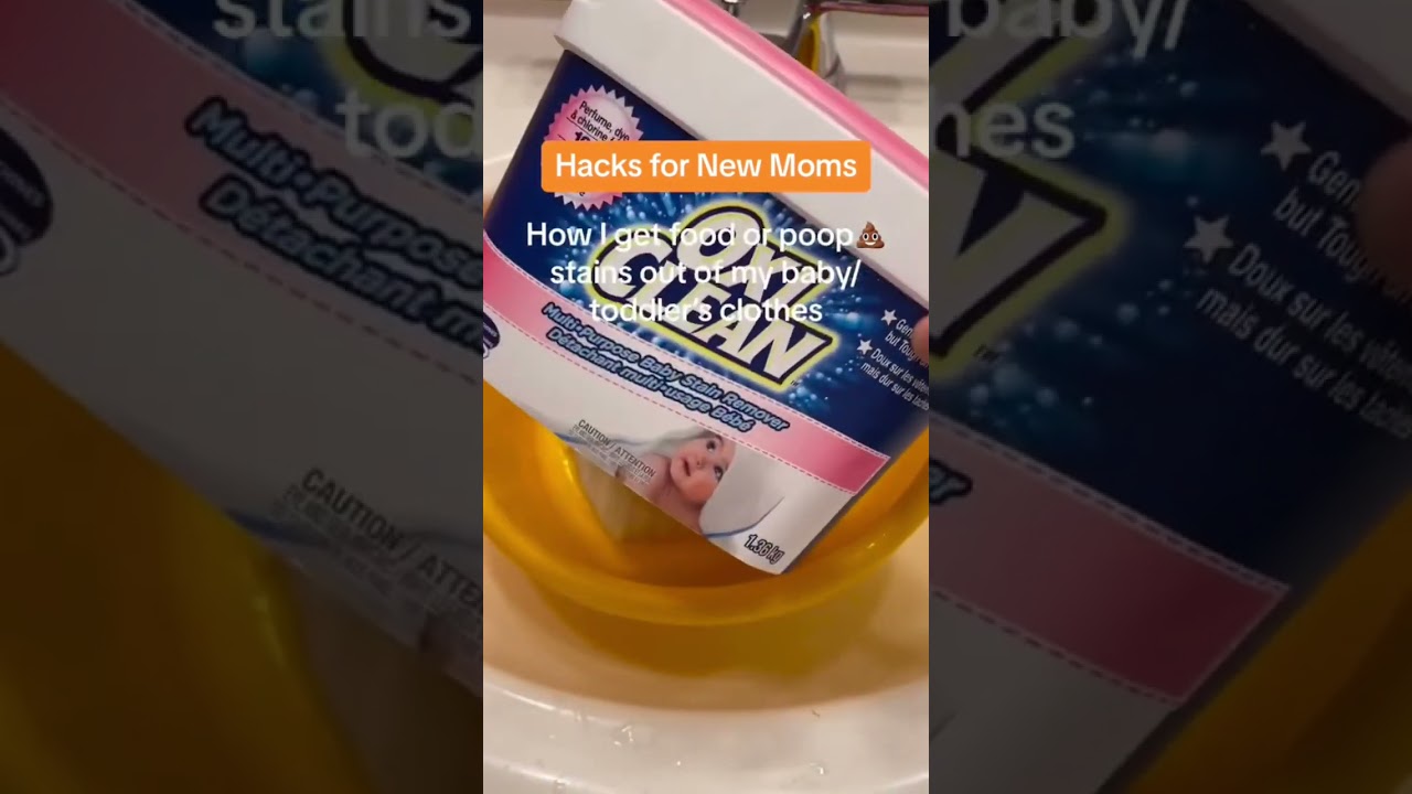 How to get rid of poop 💩/ food stain out of baby or toddlers&rsquo; clothes? Try this! #mom #shortsvideo