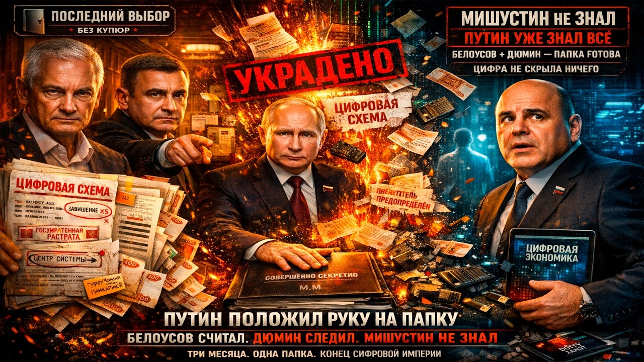 ПУТИН НЕ ДОЛЖЕН БЫЛ УЗНАТЬ: Белоусов и Дюмин три месяца собирали папку на Мишустина