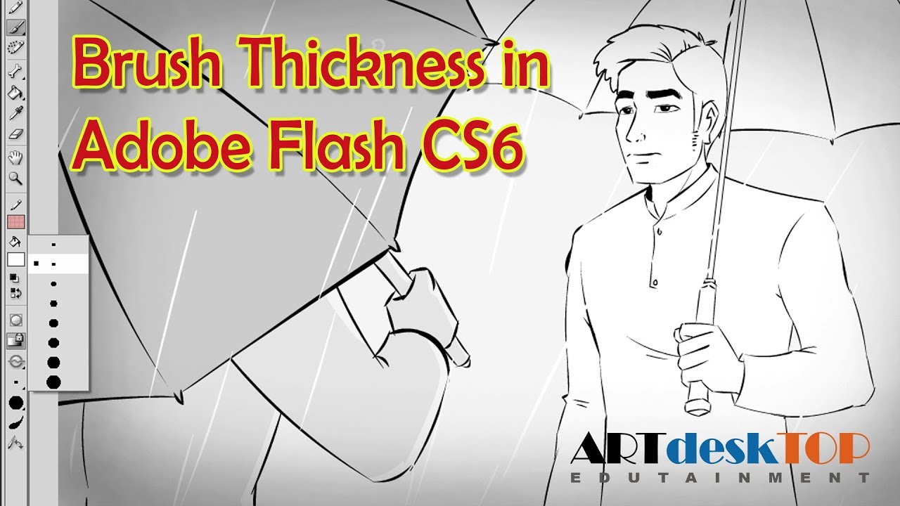 Brush Thickness in Adobe Flash CS6
