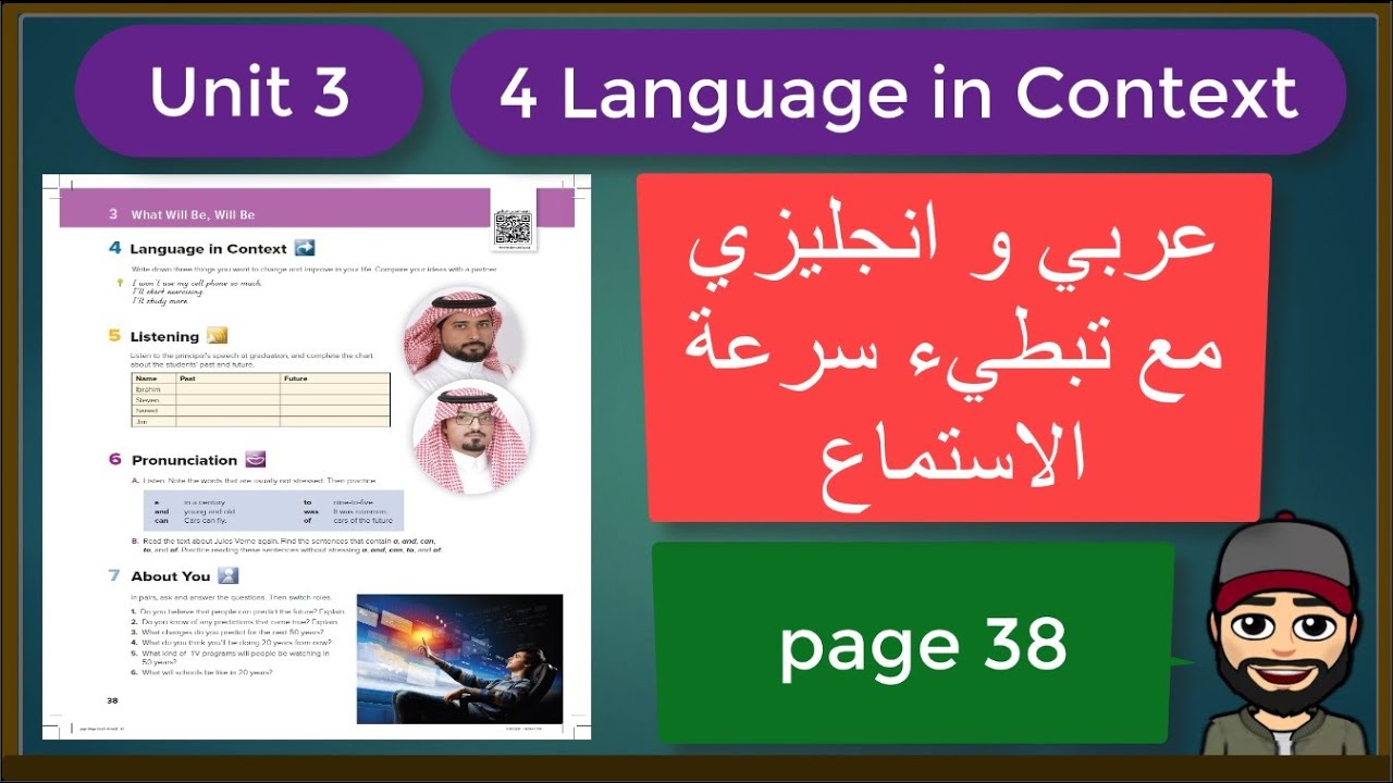 Mega Goal1 / Unit3 / 5 Listening  page 38  شرح الوحده الثالثة/ الاستماع / ميقا قول 1 انجليزي صفحة 38