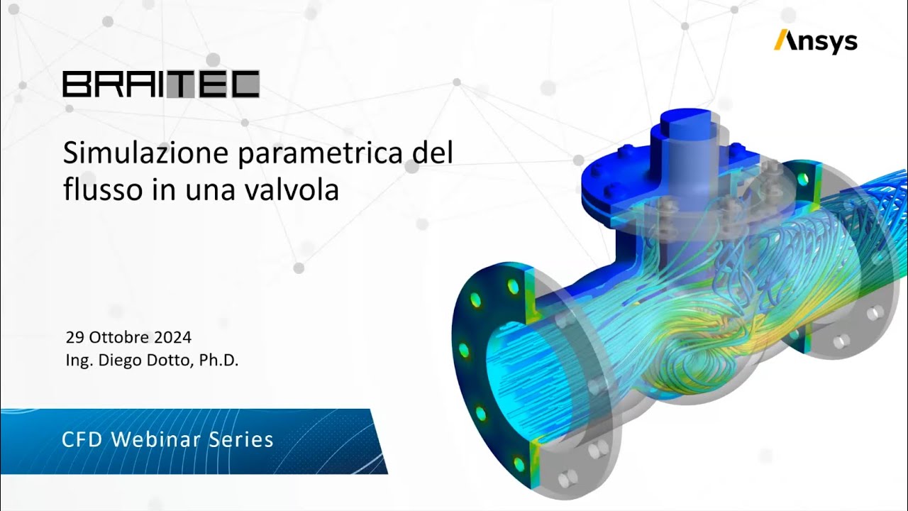 Simulazione parametrica del flusso in una valvola.