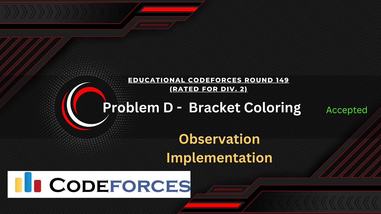 Problem - D. Bracket Coloring | Educational Codeforces Round 149 | Implementation | Observation