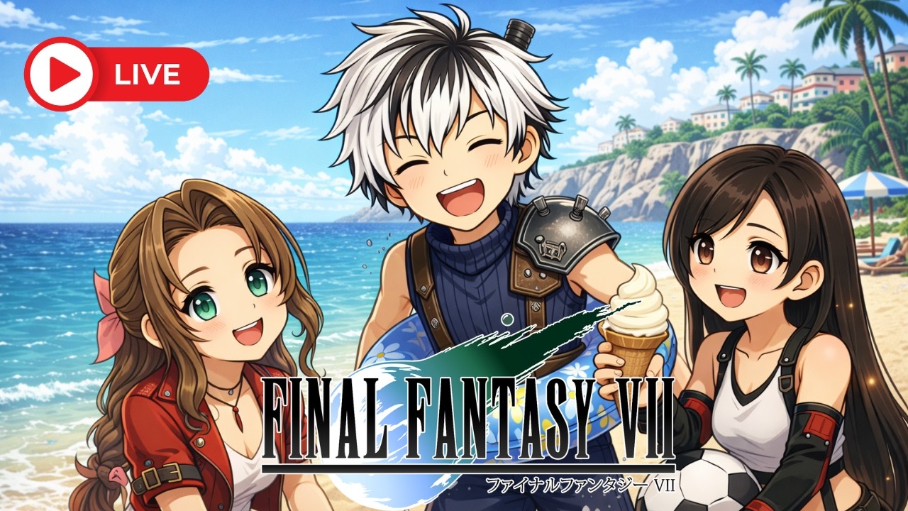 💖🏖️ SAN VALENTÍN EN LA PLAYA!! 🌊✨🔥 CONTINUANDO FINAL FANTASY VII ORIGINAL EN DIRECTO 🎮💥