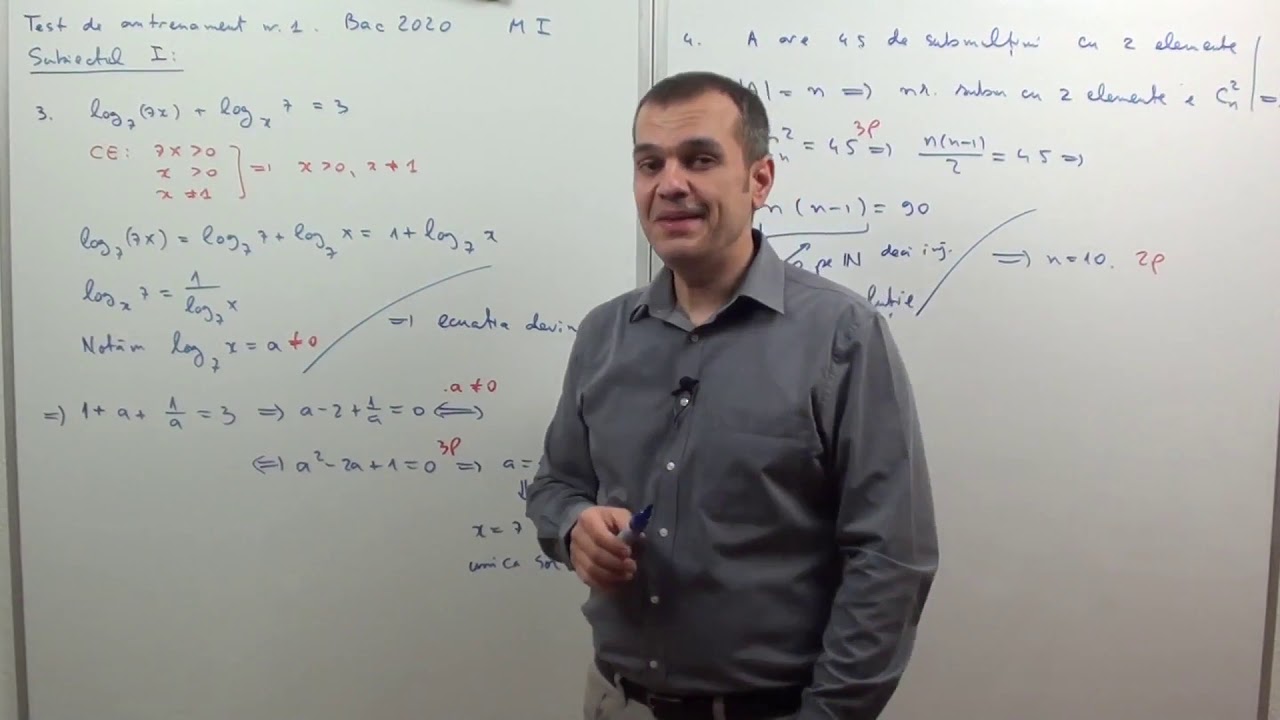 Test1 de antrenament pentru Bacalaureat 2020, Matematica - Informatica