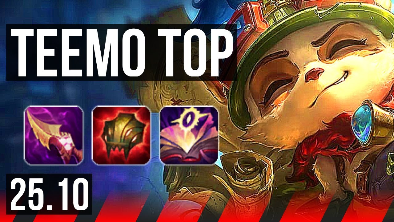 TEEMO vs SION (TOP) | Rank 8 Teemo, 5/2/9 | NA Challenger | 25.10