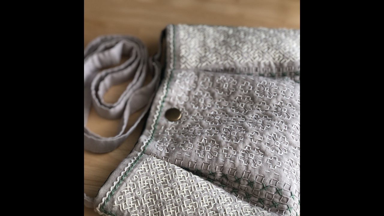 Sashiko Pochette Handmade #handmade #sashiko #pochette