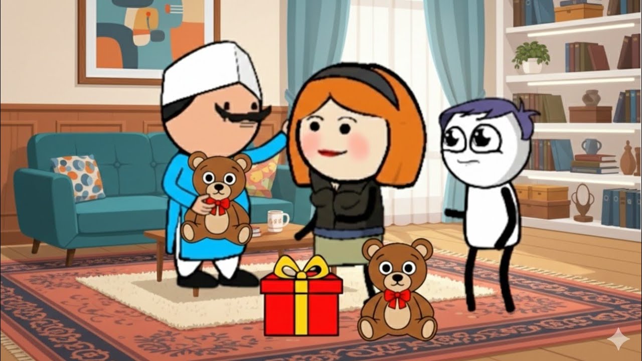 أم حموكشة غضبت وهاتسيب البيت  عشان أبو حموكشه مجبش دبدوب عيد الحب 🧸💔