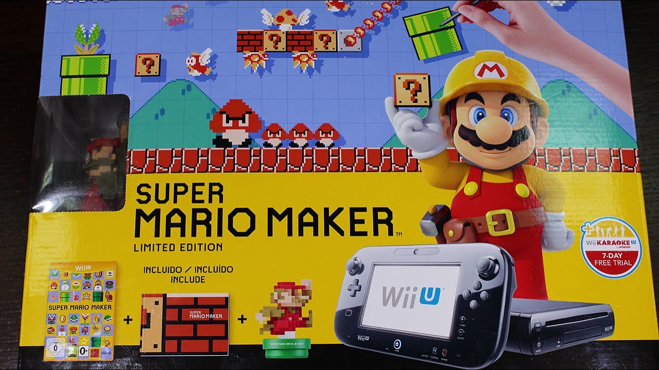 Распаковка WiiU Limited Edition Mario Maker Unbox комплектация, обзор
