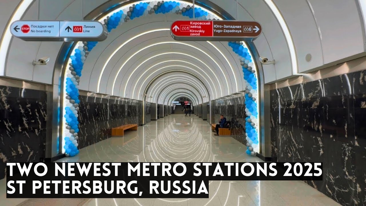 The Newest Metro Stations of St Petersburg, Russia Opened Yesterday. Putilovskaya and Yugo-Zapadnaya