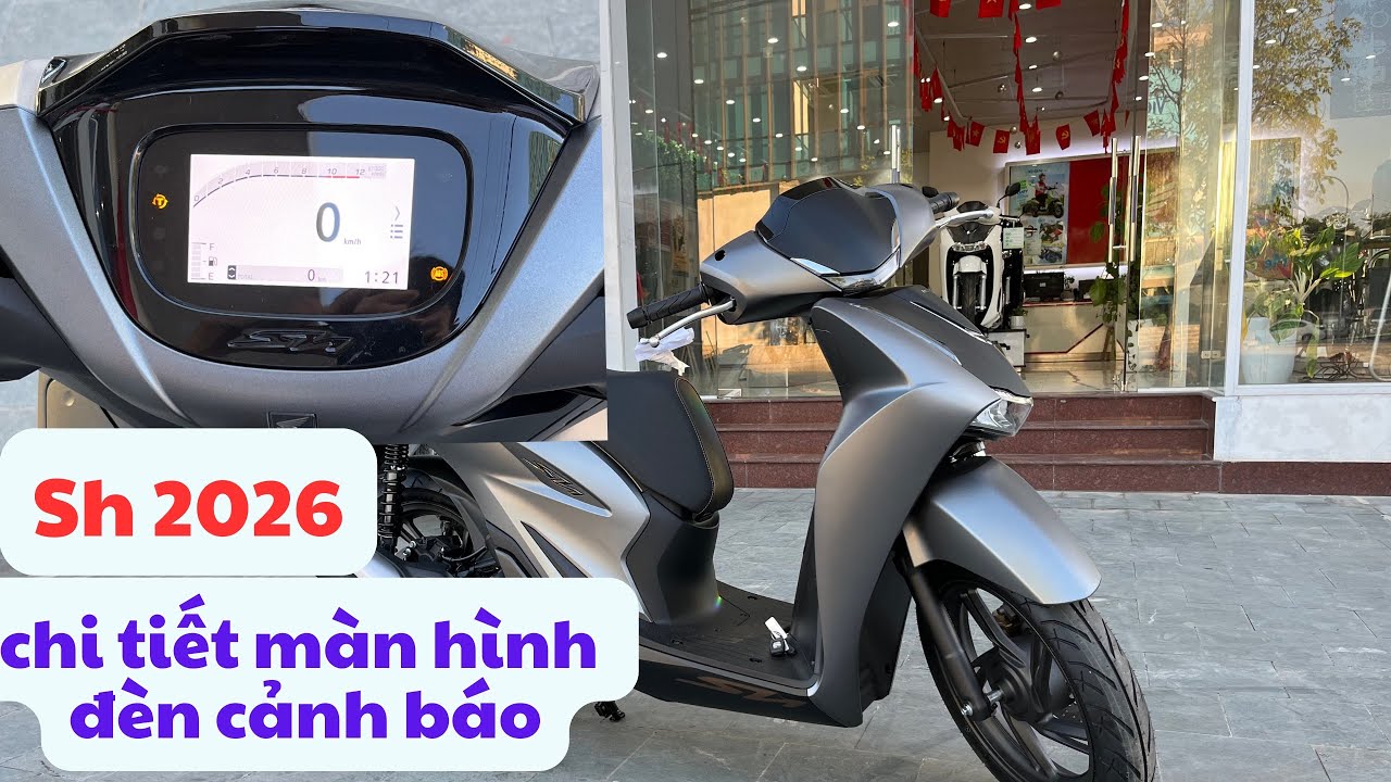 đèn cảnh báo trên Sh 2026, thông tin màn hình đồng hồ sh 2026. Chi tiết màn hình đồng hồ Sh 2026 