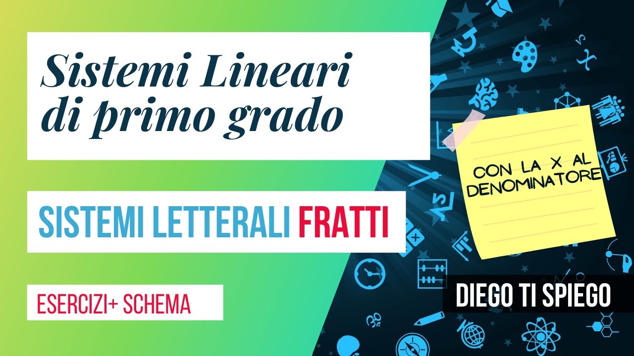 SISTEMI LETTERALI FRATTI ( CON DISCUSSIONE)