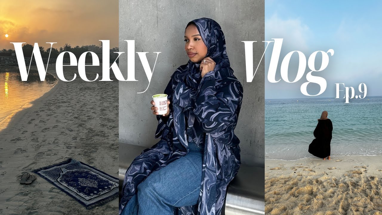 Weekly Vlog Ep.9 | reflections, fajr on the beach, café hopping, + chit-chat grwm
