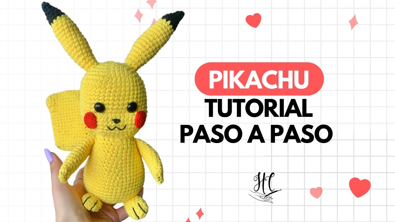 PIKACHU AMIGURUMI: Tutorial paso a paso POKEMON | By Hebras Crochet