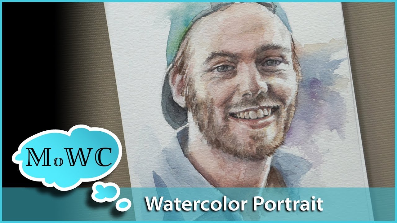 Watercolor Portrait Using Sktchy Reference – Winsor Newton Pro Paper
