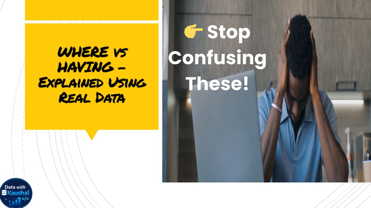 WHERE vs HAVING in SQL – Explained with Real Data (Most Developers Confuse This!)