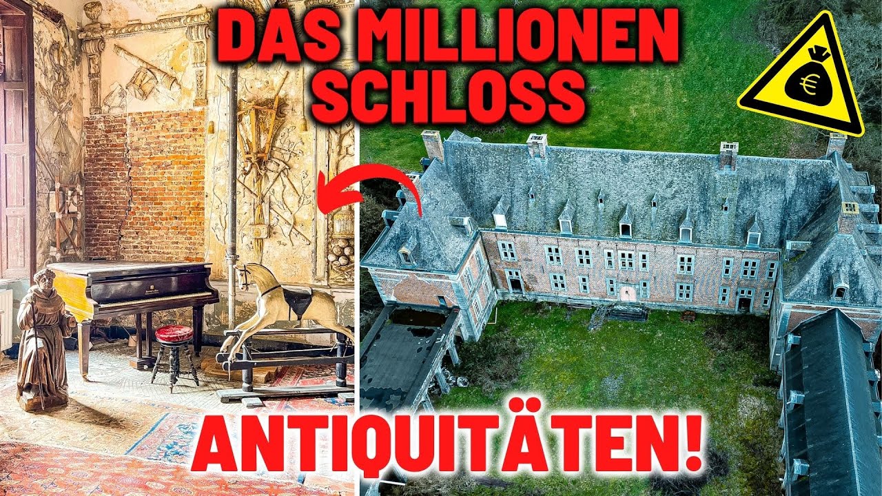 LOSTPLACE // VERLASSENES MILLIONEN SCHLOSS 🏰 gefunden!😱 ALLES voller ANTIQUITÄTEN! 🪑🪞😍