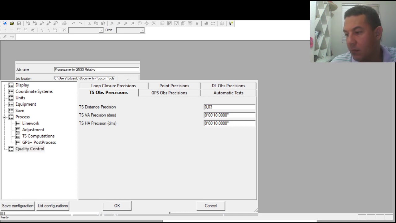 Pós processamento Relativo no Topcon Tools