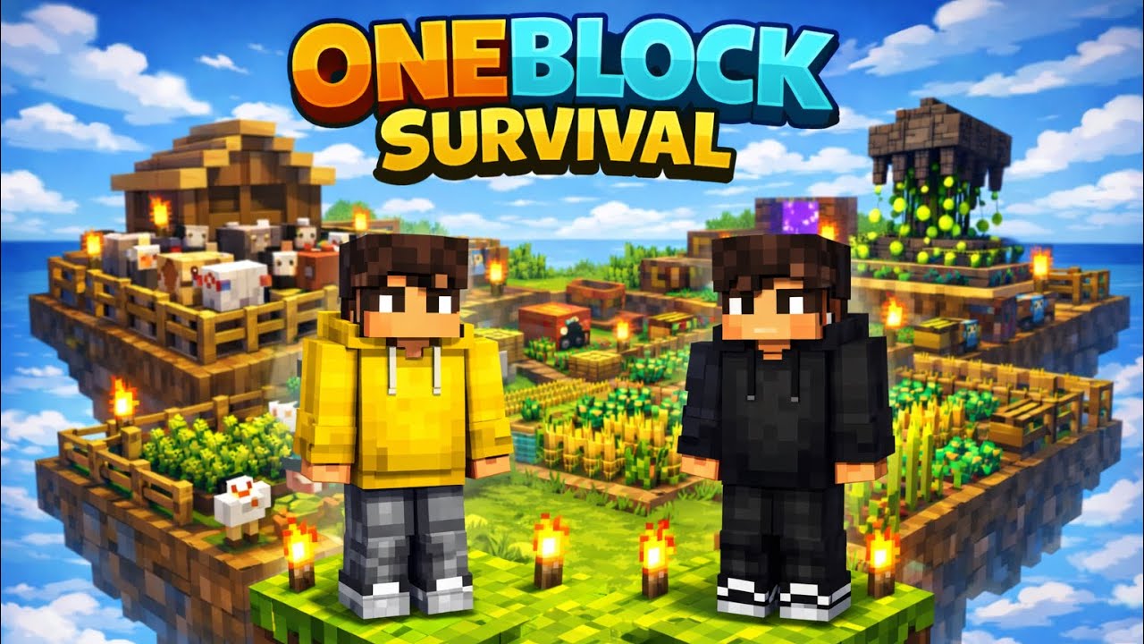 OneBlock Survival ქართულად – ფერმები, XP და ქაოსი!