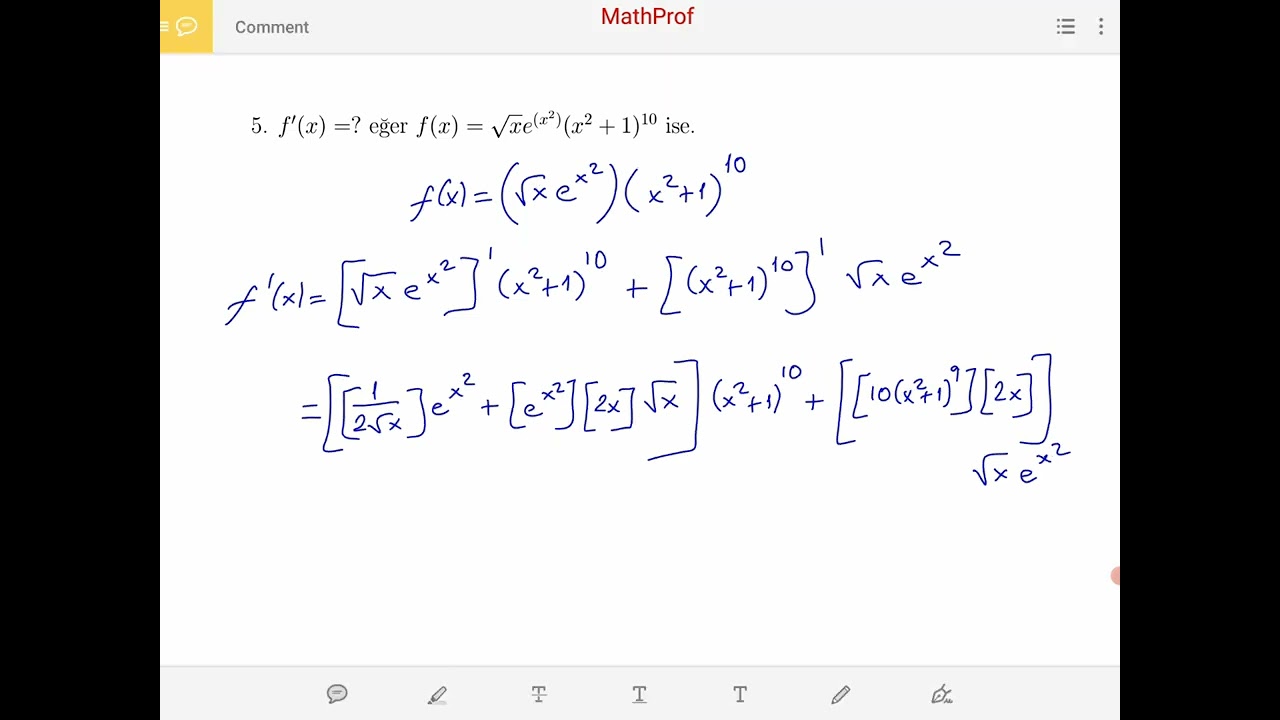 Kalkülüs, Türevde Zincir Kuralı III Alıştırma Çözümleri